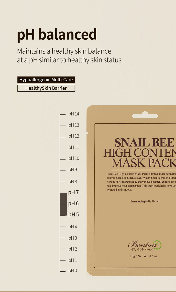 Benton Snail Bee High Content Mask 20g 1Pcs