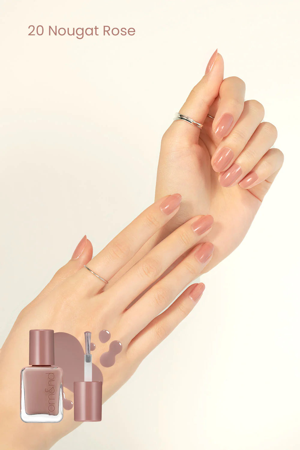 Rom&nd Mood Pebble Nail Muteral Nude Collection-4 Colors