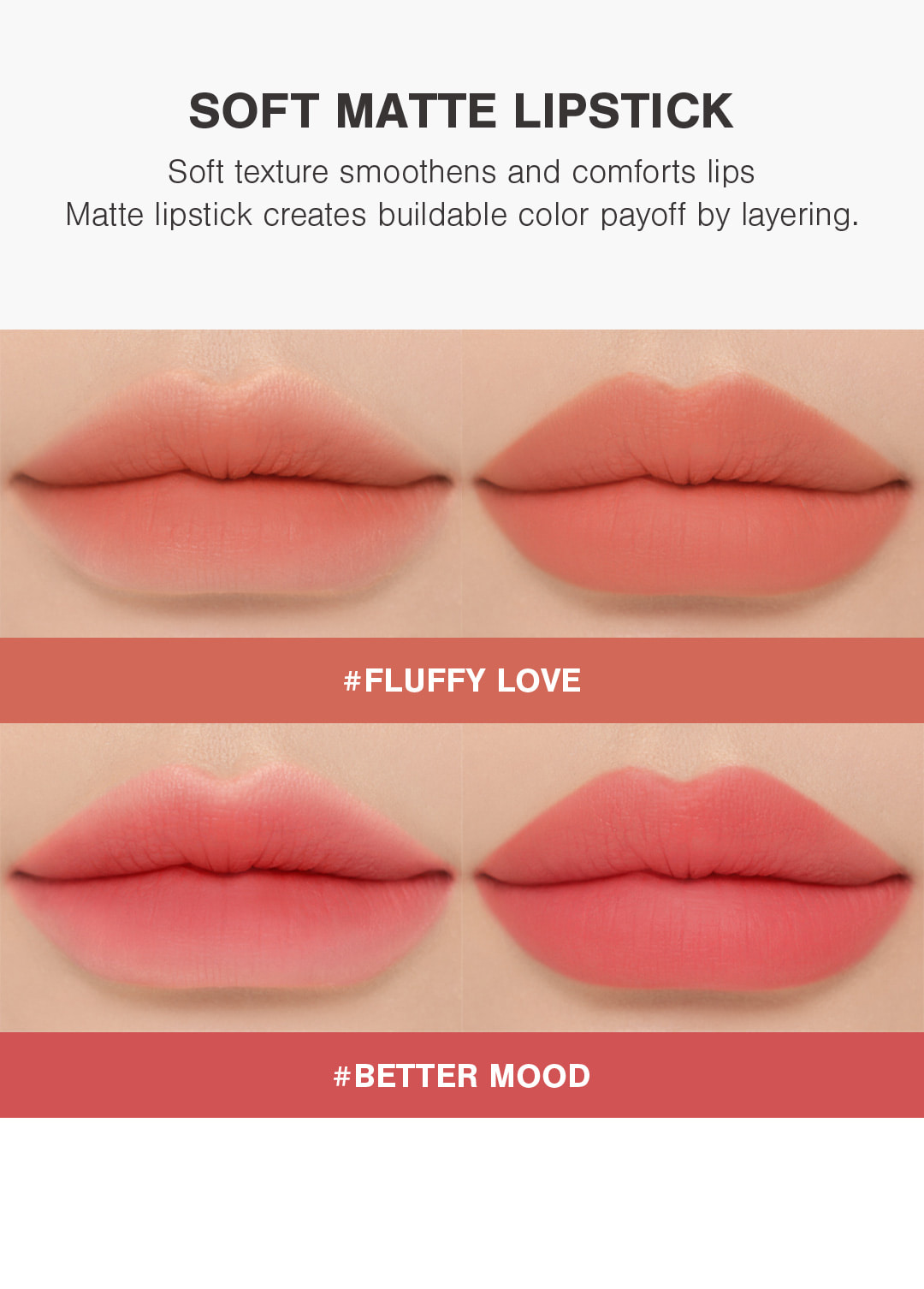 3CE Soft Matte Lipstick [Pure Pairing]