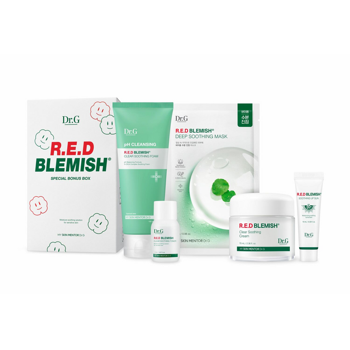 Dr.G R.E.D Blemish Special Bonus Box (Cream 70ml + Cleansing foam 150ml + Deep soothing mask 1cp + Soothing sun 10ml + Soothing toner 20ml)