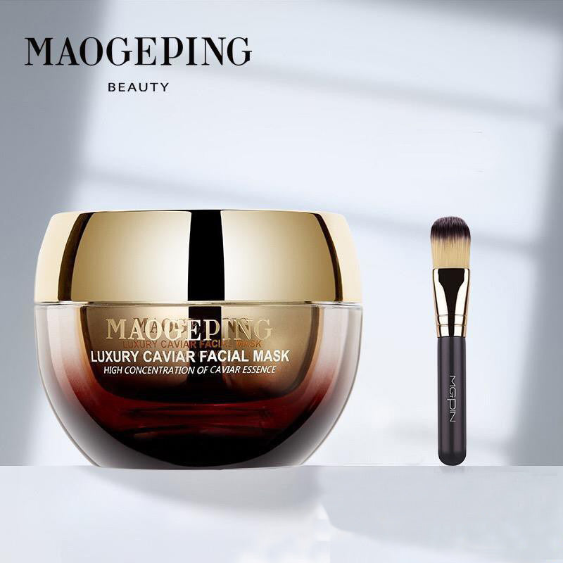 Maogeping Luxury Caviar Facial Mask with Brush 30g N