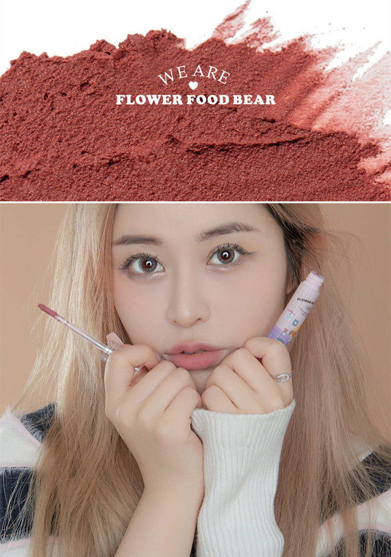 Flortte Flower Food Bear Series Milk Cake Matte Lip Cream