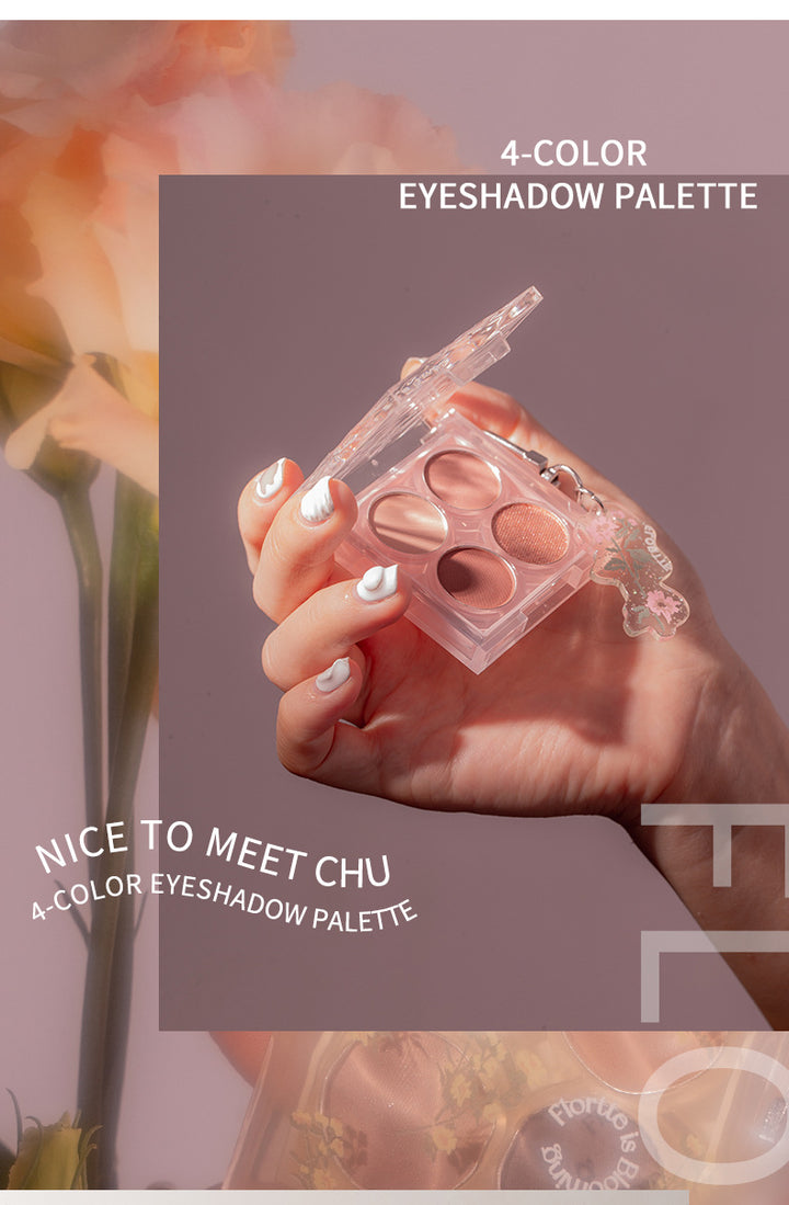 Flortte Nice to Meet Chu 4-color Eyeshadow Palette 4g