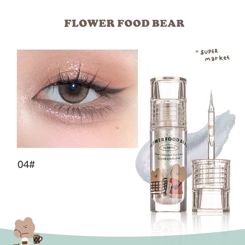 Flortte Flower Food Bear Series Liquid Glitter Eyeshadow 