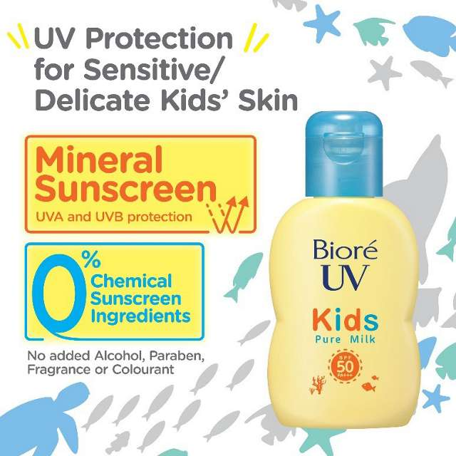 Kao Biore UV Kids Pure Milk Sunscreen SPF50 / PA +++ 70ml