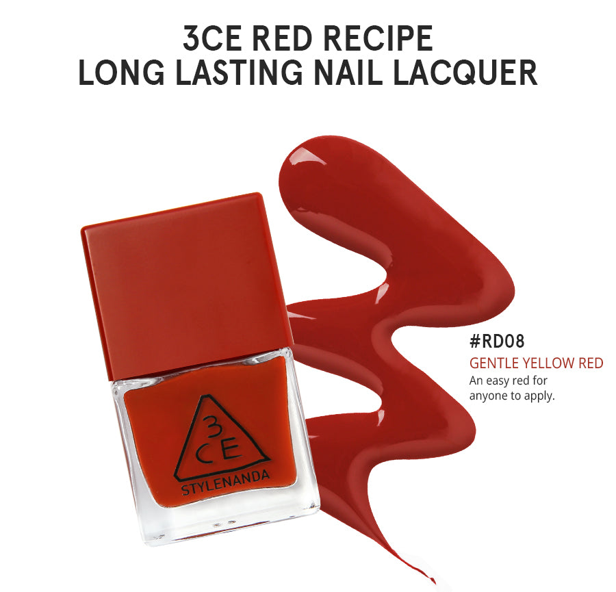 3CE Red Recipe Long Lasting Nail Lacquer #RD08