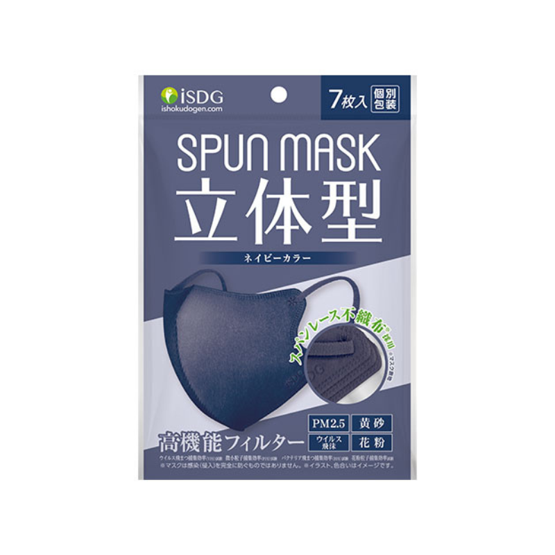 Spun Mask 3D Navy 7P