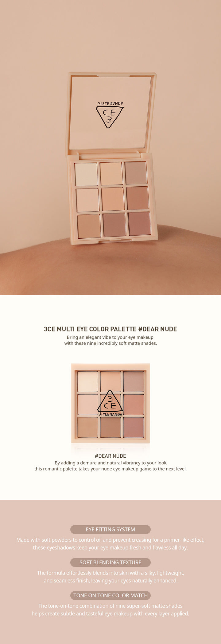3CE Multi Eye Color Palette #Dear Nude