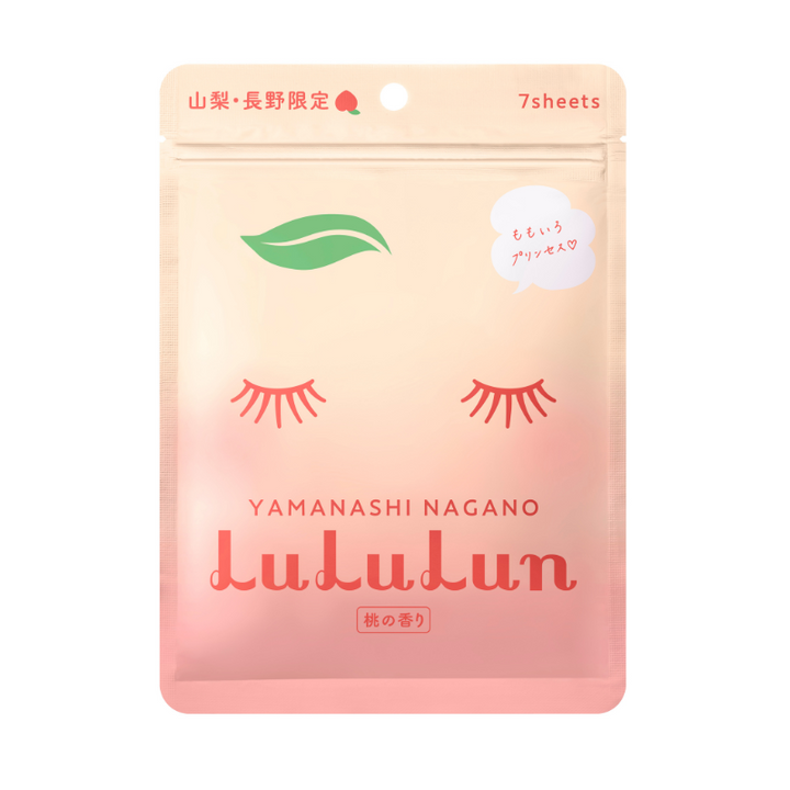 Lululun Face Mask Limited Peach 7Pcs (Yamanashi Nagano)