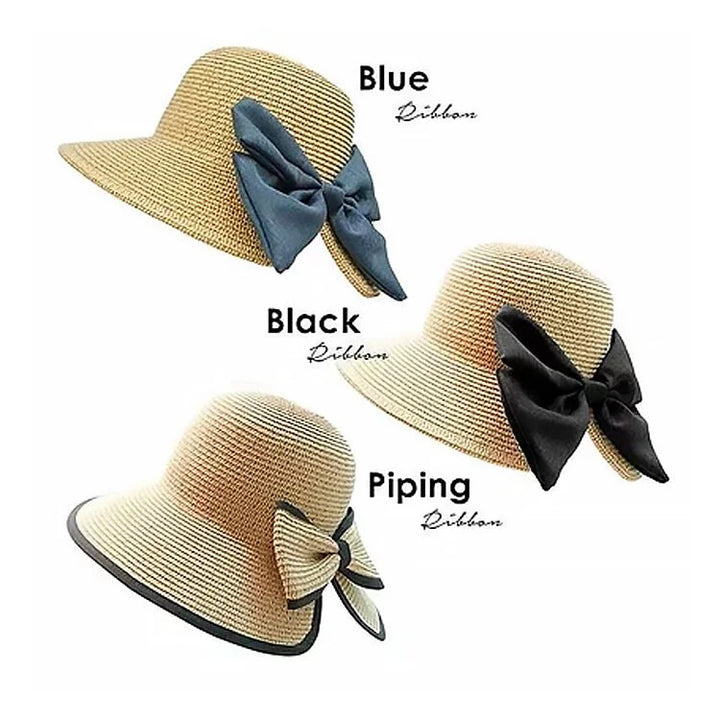 Kawatani UV Sencut Serials Straw Hat with 99% UV Protection For Women