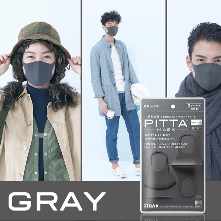 Pitta Mask Regular Gray 3P