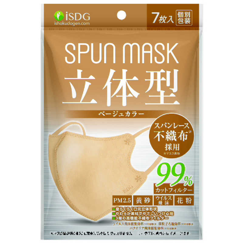 Spun Mask 3D Beige 7P
