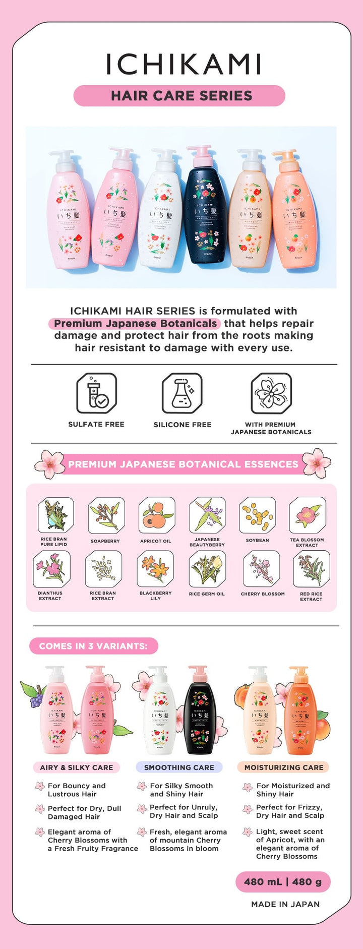 Ichikami Airy & Silky Hair Conditioner 480ml