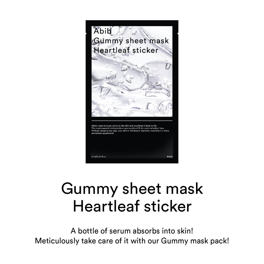 Abib Gummy Sheet Mask Heartleaf Sticker 1Pcs o