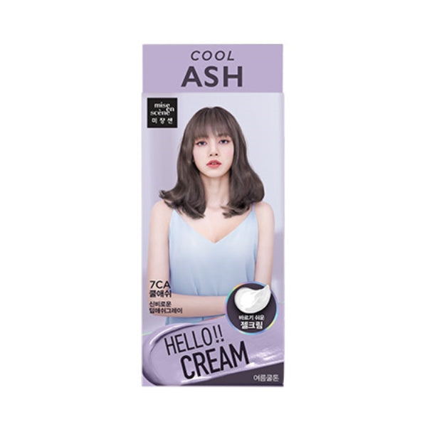 Mise En Scene Hello Cream Hair Color - Cool Ash 7CA (5550873116821)