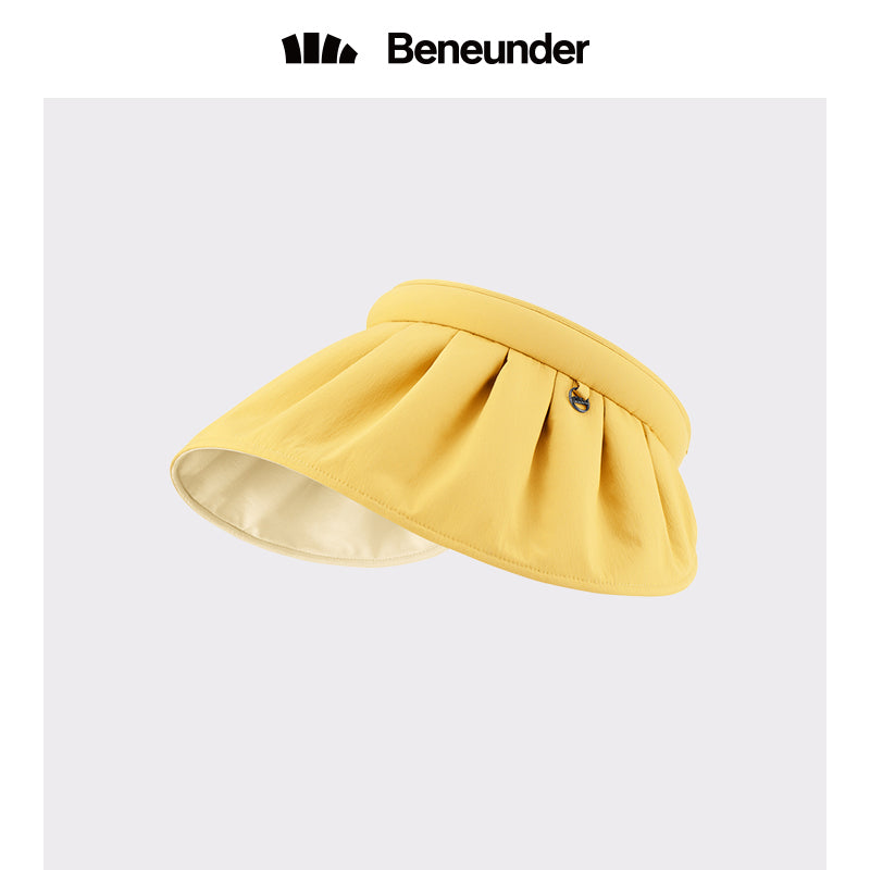 BENEUNDER UV Protection Wide Brim Foldable Hats UPF50+ Sunflower Yellow