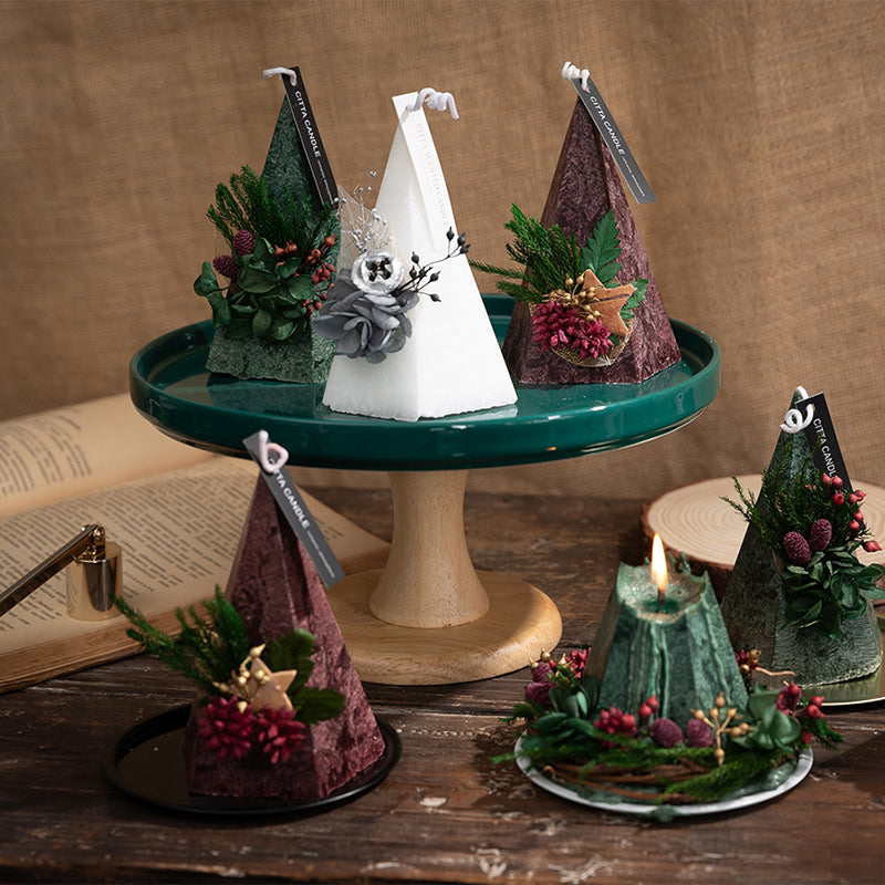 Citta Bloom of Scent 3D Christmas Triangle Pyramid Scented Candles