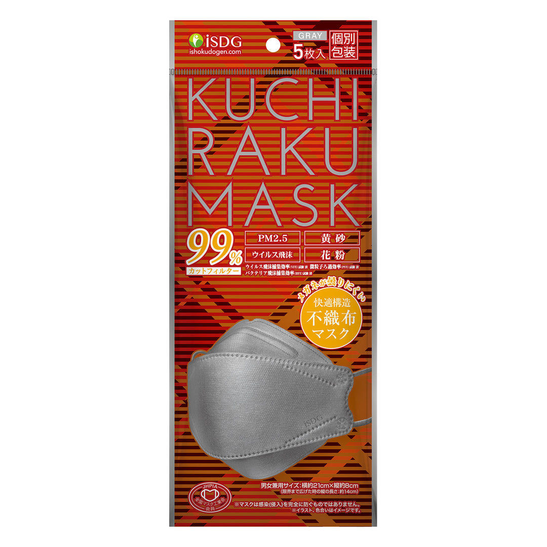 Kuchiraku Mask Grey 5P