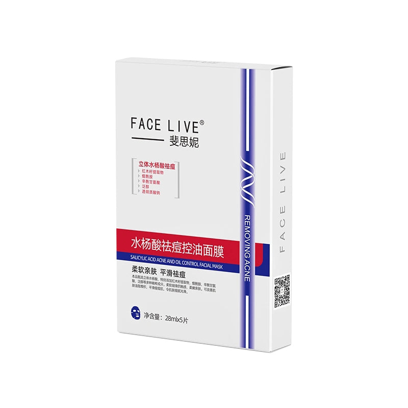 Face Live Saucyuc Acid Acne Oil Control Facial Mask 5pcs