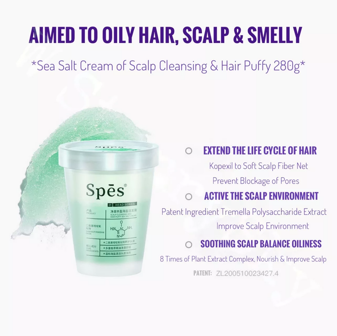 Spes Scalp-cleansing and Hair-puffy Sea Salt Cream
