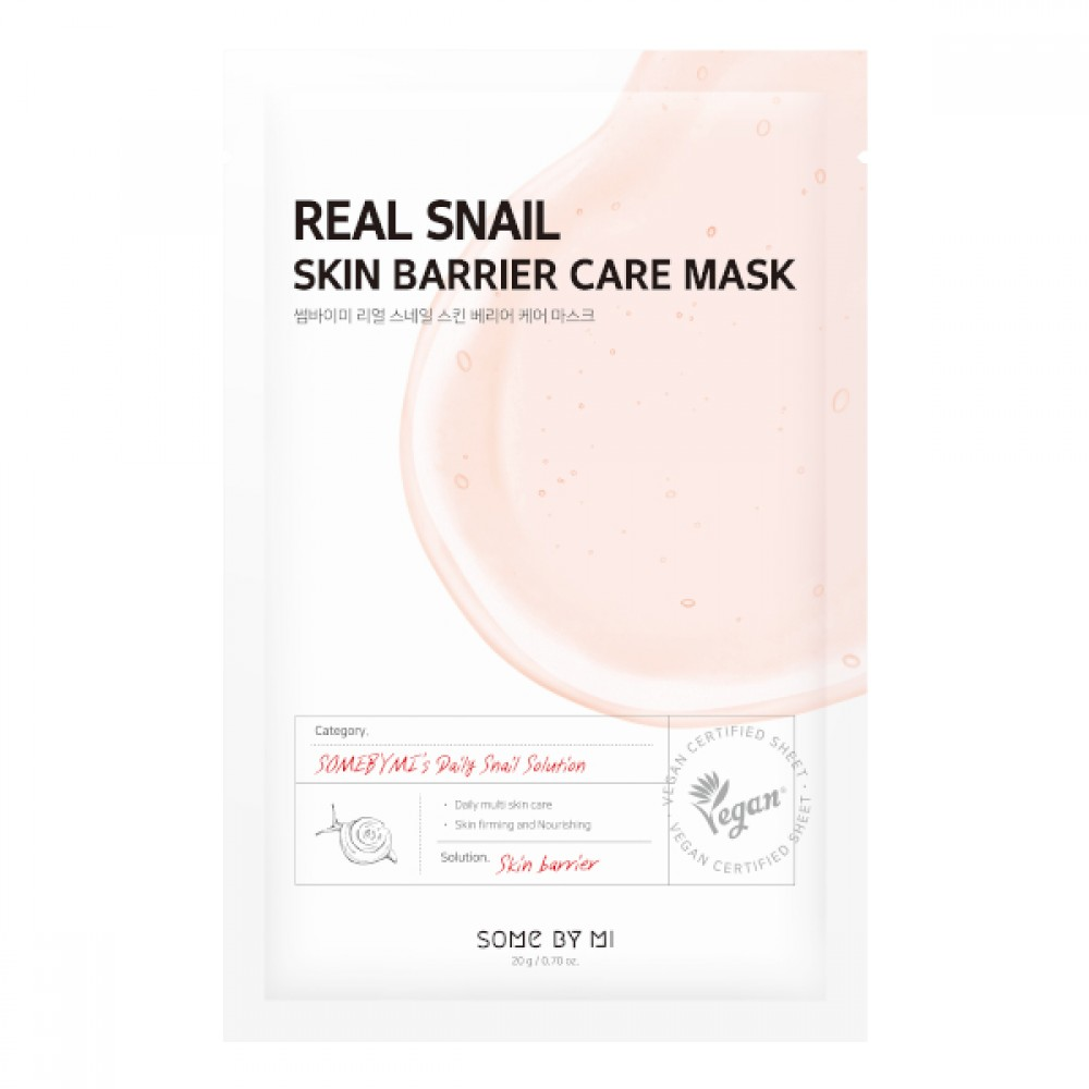 Some By Mi Real Snail Skin Barrier Care Mask 1Pcs
