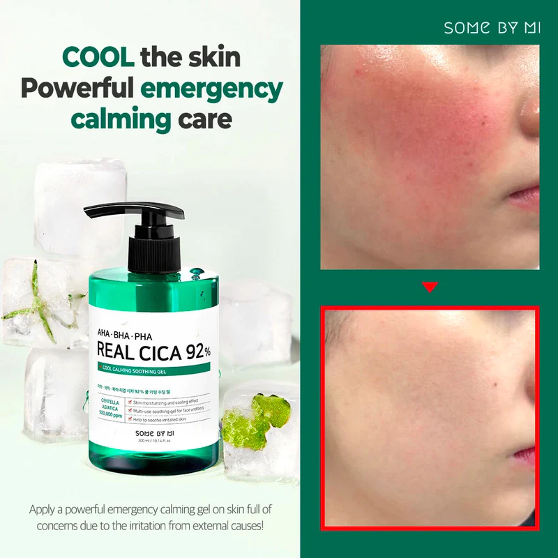 Some By Mi AHA BHA PHA Real Cica 92% Cool Calming Soothing Gel 300ml