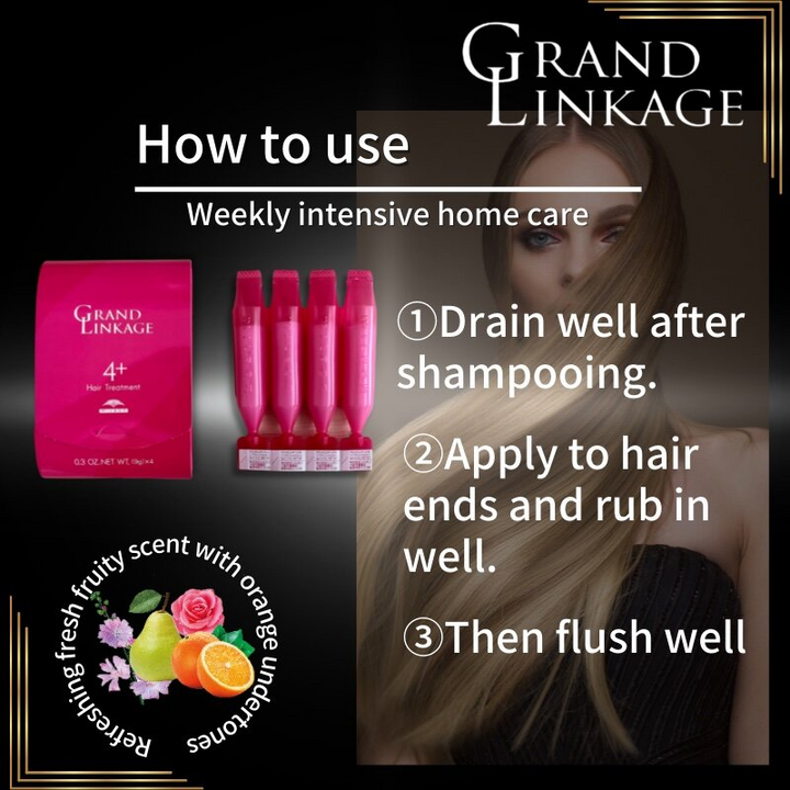 Milbon Grand Linkage 4+ Hair Treatment (9g x 4) For Normal Hair