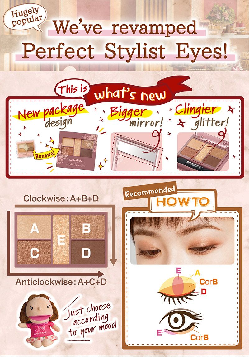 Canmake Perfect Stylist Eyes 22 Apricot Peach