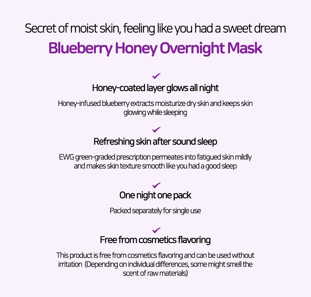 Frudia Blueberry Honey Overnight Mask 20pcs