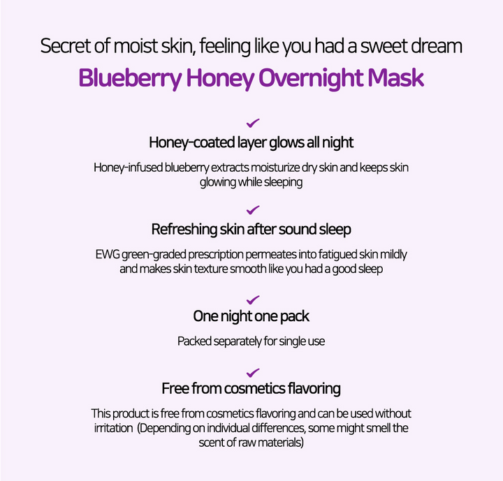 Frudia Blueberry Honey Overnight Mask 20pcs