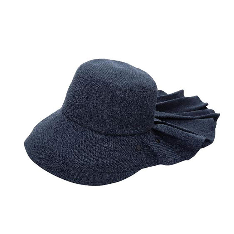 UV CUT Foldable Hat 3ways 11cm -Navy
