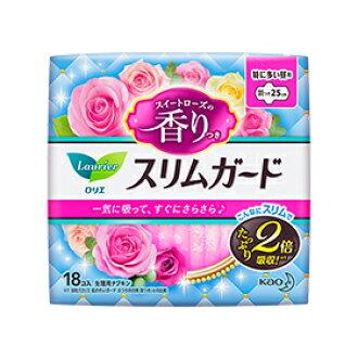 Kao Laurier Sanitary Napkin Ultra Slim Rose Scent For Night Use With Wing 25cm 18Pcs (4128501760042)