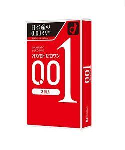 Okamoto Condomes 001 0.01mm 3Pcs (1911818158122)