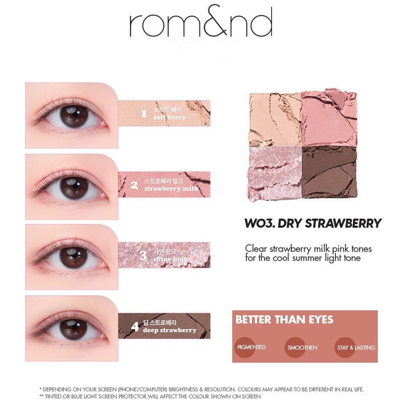 Rom&nd Better Than Eyes W03 Dry Strawberry